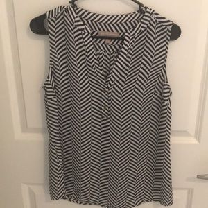 Banana Republic Navy and White stripe top